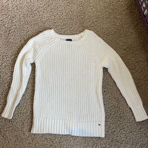 Small White American Eagle Sweater with Sparkly Thread